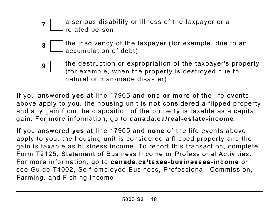 Form 5000-S3 Schedule 3 Capital Gains (Or Losses) - Large Print - Canada, Page 18