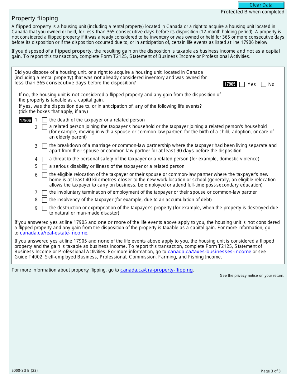 capital gains tax canada schedule 3