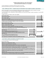 Form 5013-D1 Federal Worksheet for Non-residents and Deemed Residents of Canada - Canada