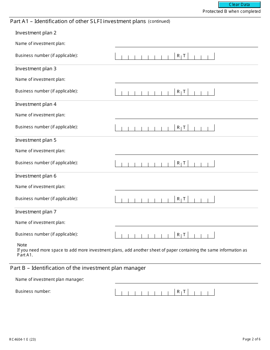 Form RC4604-1 Election for a Selected Listed Financial Institution to Join a Gst / Hst Consolidated Filing Election - Canada, Page 2