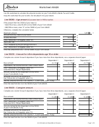 Form 5009-D Worksheet AB428 Alberta - Canada