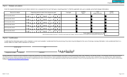 Form B400-7 Fuel Charge Return Schedule - Registered Specified Air Carrier - Canada, Page 2