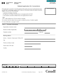 Form GST386 Rebate Application for Conventions - Canada