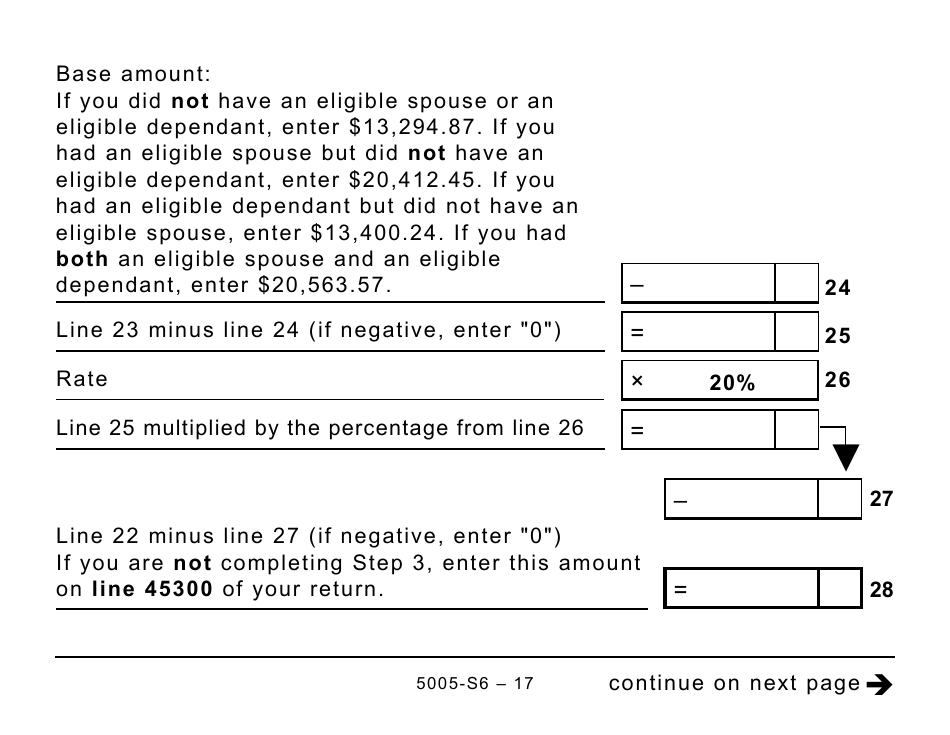 Form 5005-S6 Schedule 6 Canada Workers Benefit (For Qc Only) - Large Print - Canada, Page 17