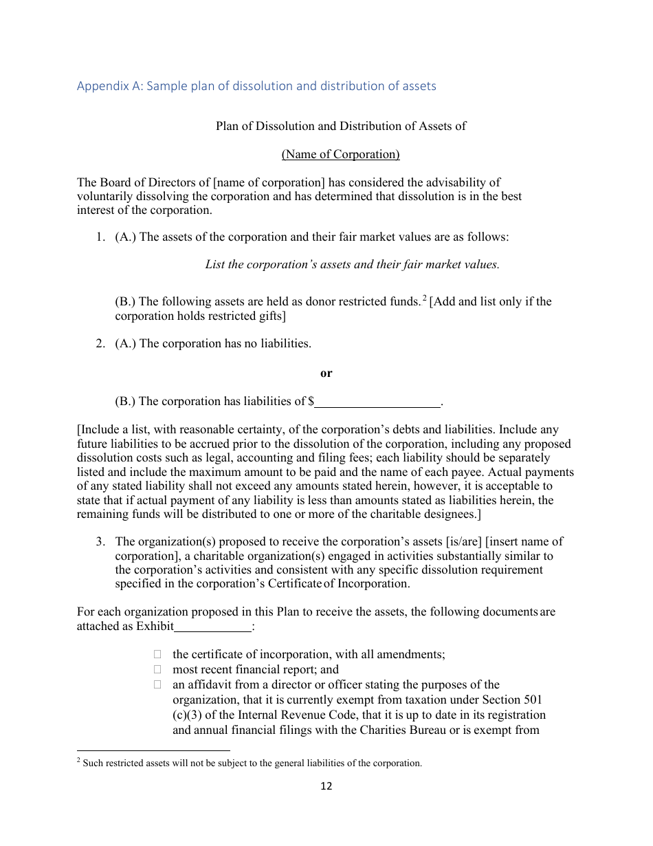 Voluntary Dissolution of Not-Forprofit Corporations With Assets - New York, Page 13