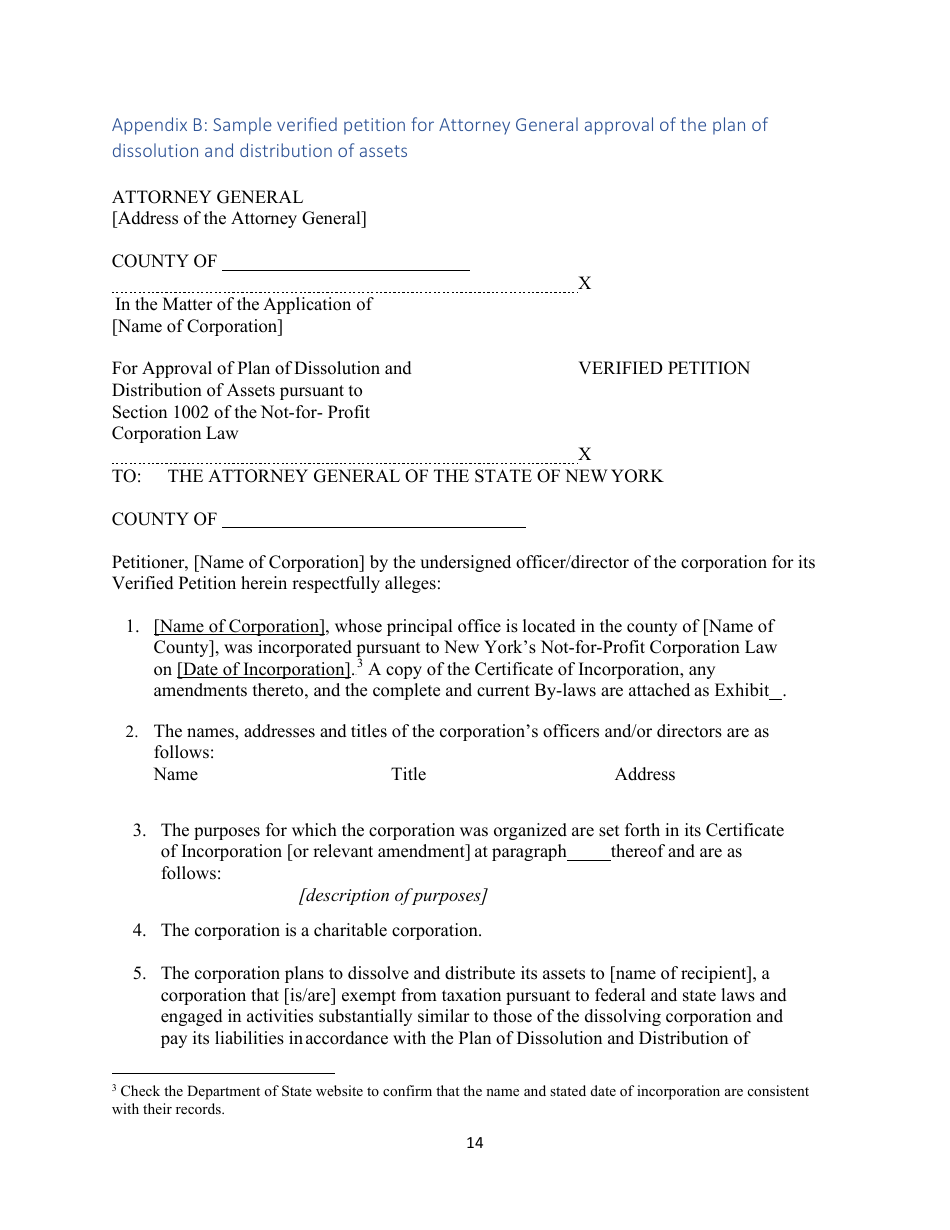 Voluntary Dissolution of Not-Forprofit Corporations With Assets - New York, Page 15