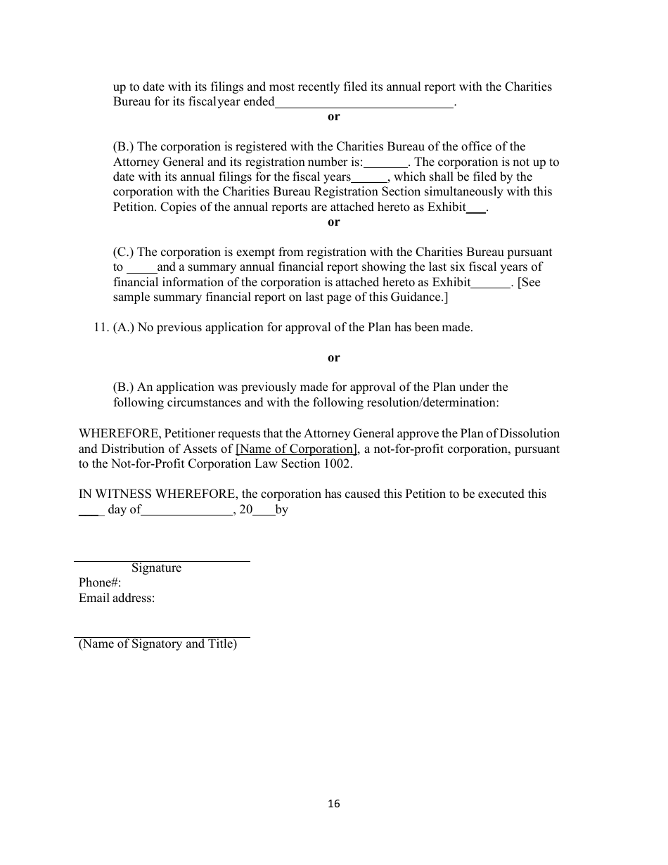 Voluntary Dissolution of Not-Forprofit Corporations With Assets - New York, Page 17