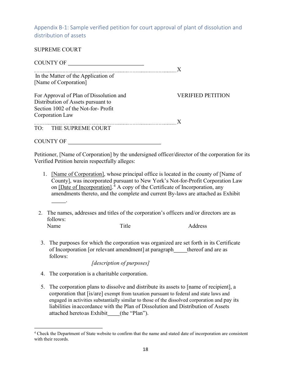 Voluntary Dissolution of Not-Forprofit Corporations With Assets - New York, Page 19