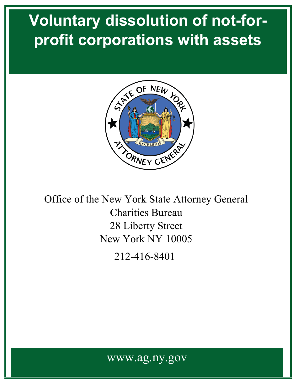 Voluntary Dissolution of Not-Forprofit Corporations With Assets - New York, Page 1