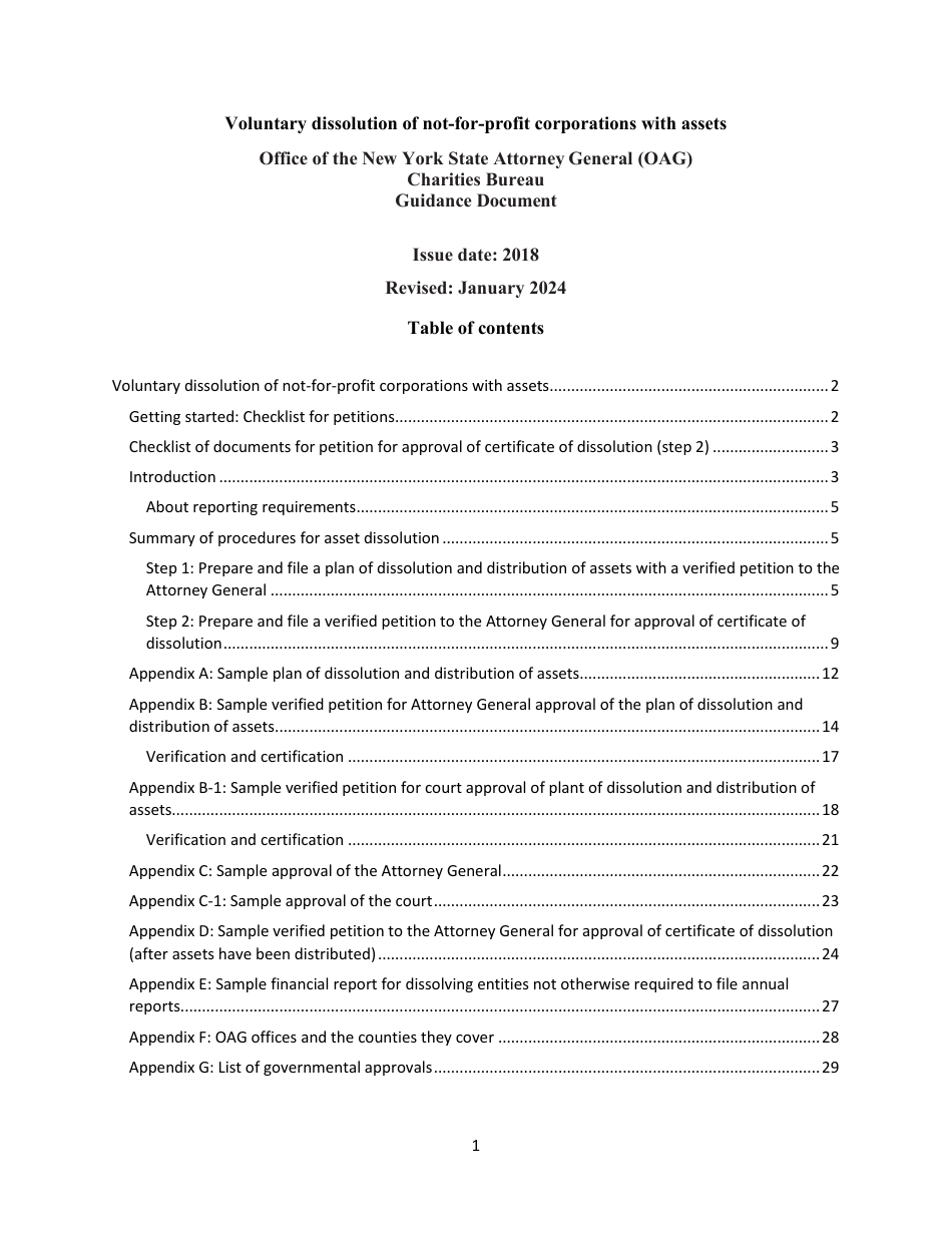 Voluntary Dissolution of Not-Forprofit Corporations With Assets - New York, Page 2