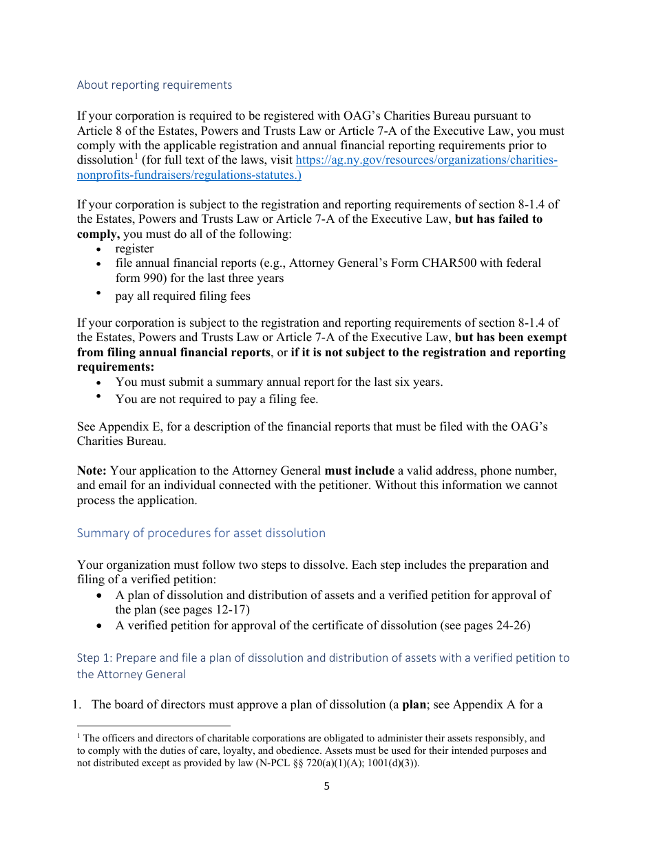 Voluntary Dissolution of Not-Forprofit Corporations With Assets - New York, Page 6