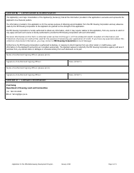 Affordable Housing Development Program Application Form - Prince Edward Island, Canada, Page 6