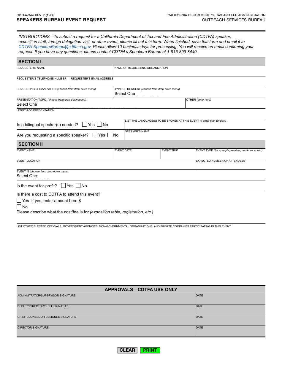 Form CDTFA-344 - Fill Out, Sign Online and Download Fillable PDF ...