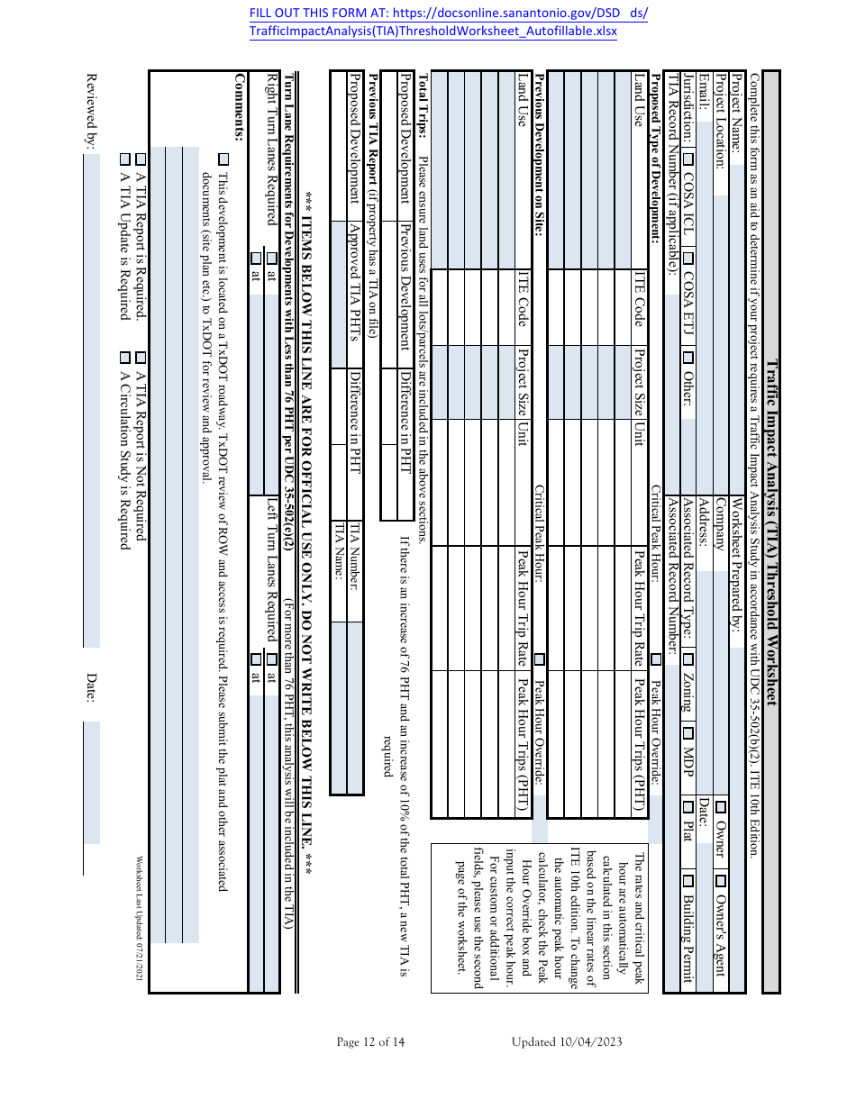 Application for Change of Zoning / Plan Amendment - City of San Antonio, Texas, Page 12