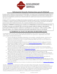 Document preview: Solicitud Para Cambio De Zonificacion/Enmienda De Plan - City of San Antonio, Texas (Spanish)