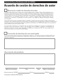 Document preview: FWS Formulario 3-2259 Acuerdo De Cesion De Derechos De Autor (Spanish)