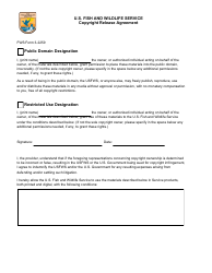 Document preview: FWS Form 3-2259 Copyright Release Agreement
