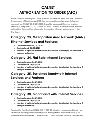 Calnet Authorization to Order (Ato) - Wave Dba Astound - California