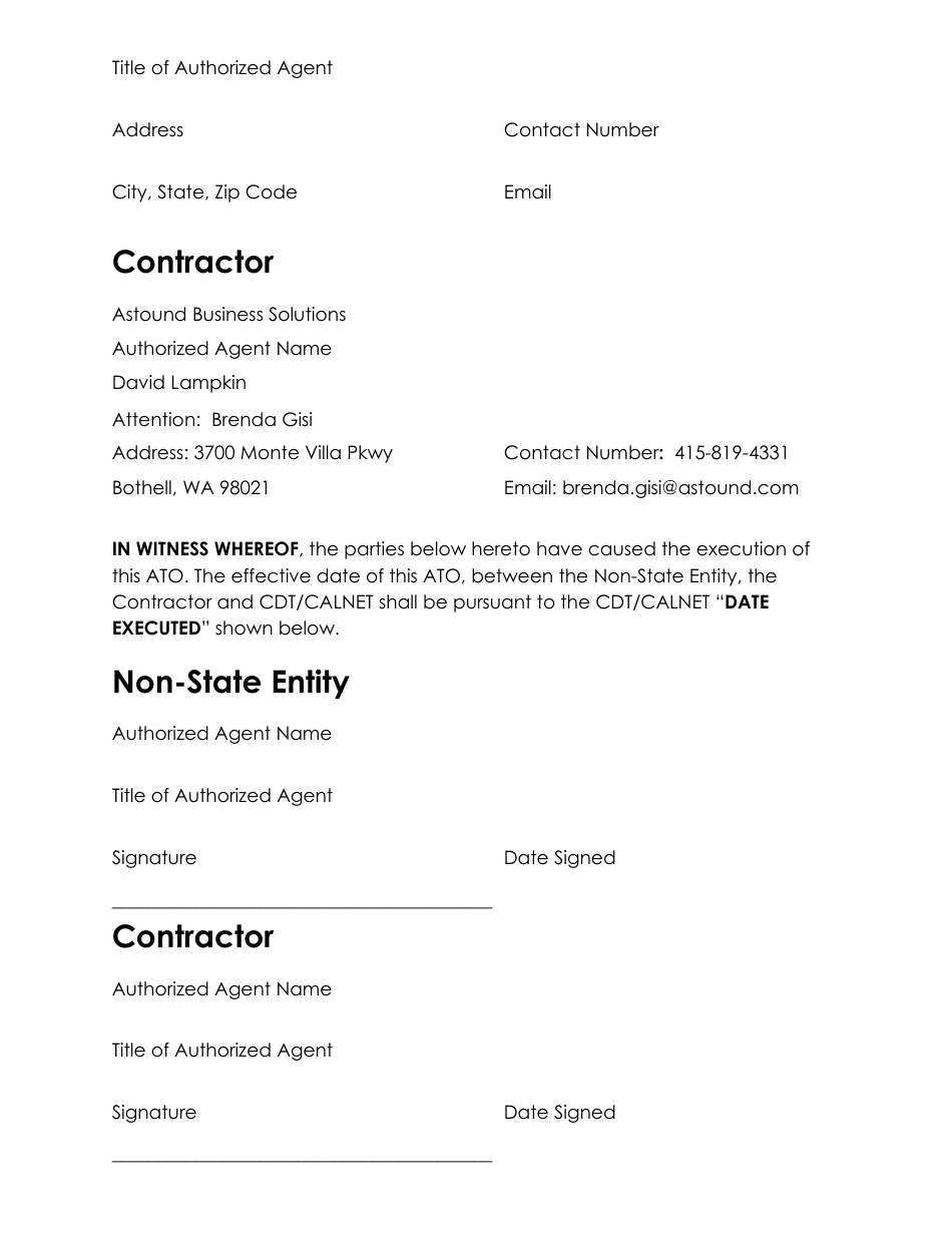 Calnet Authorization to Order (Ato) - Wave Dba Astound - California, Page 4