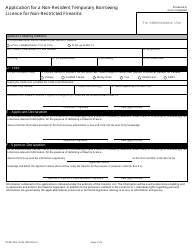 Form RCMP GRC5513 Application for a Non-resident Temporary Borrowing Licence for Non-restricted Firearms - Canada, Page 5