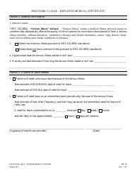 Form HR-18 Paid Family Leave - Employee Medical Certificate - Nevada, Page 2