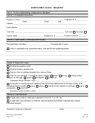 Document preview: Form HR-16 Paid Family Leave - Request - Nevada