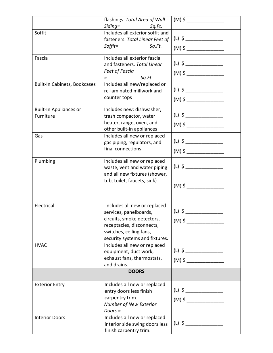 Contractors Cost Estimate - County of Ventura, California, Page 3