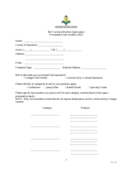 Ms Farmers Market Application - Processed Food Vendors - Mississippi