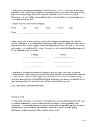 Ms Farmers Market Application for Arts &amp; Crafts - Mississippi, Page 2