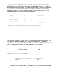 Ms Farmers Market Application for Arts &amp; Crafts - Mississippi, Page 3