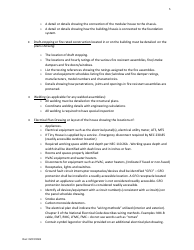 Factory Built Residential Buildings - Plan Submittal Checklist - Washington, Page 5