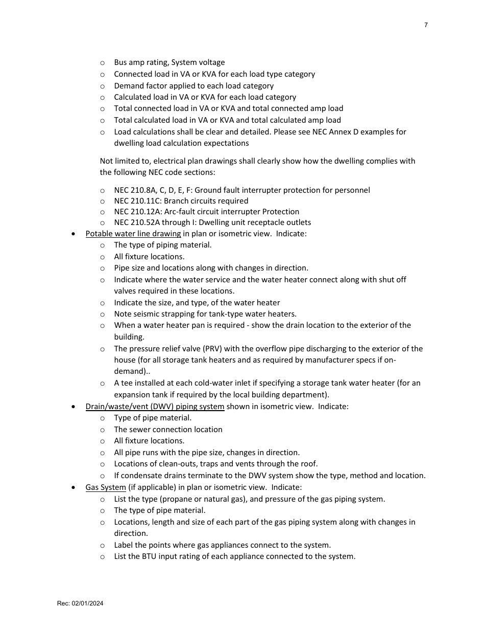 Factory Built Residential Buildings - Plan Submittal Checklist - Washington, Page 7