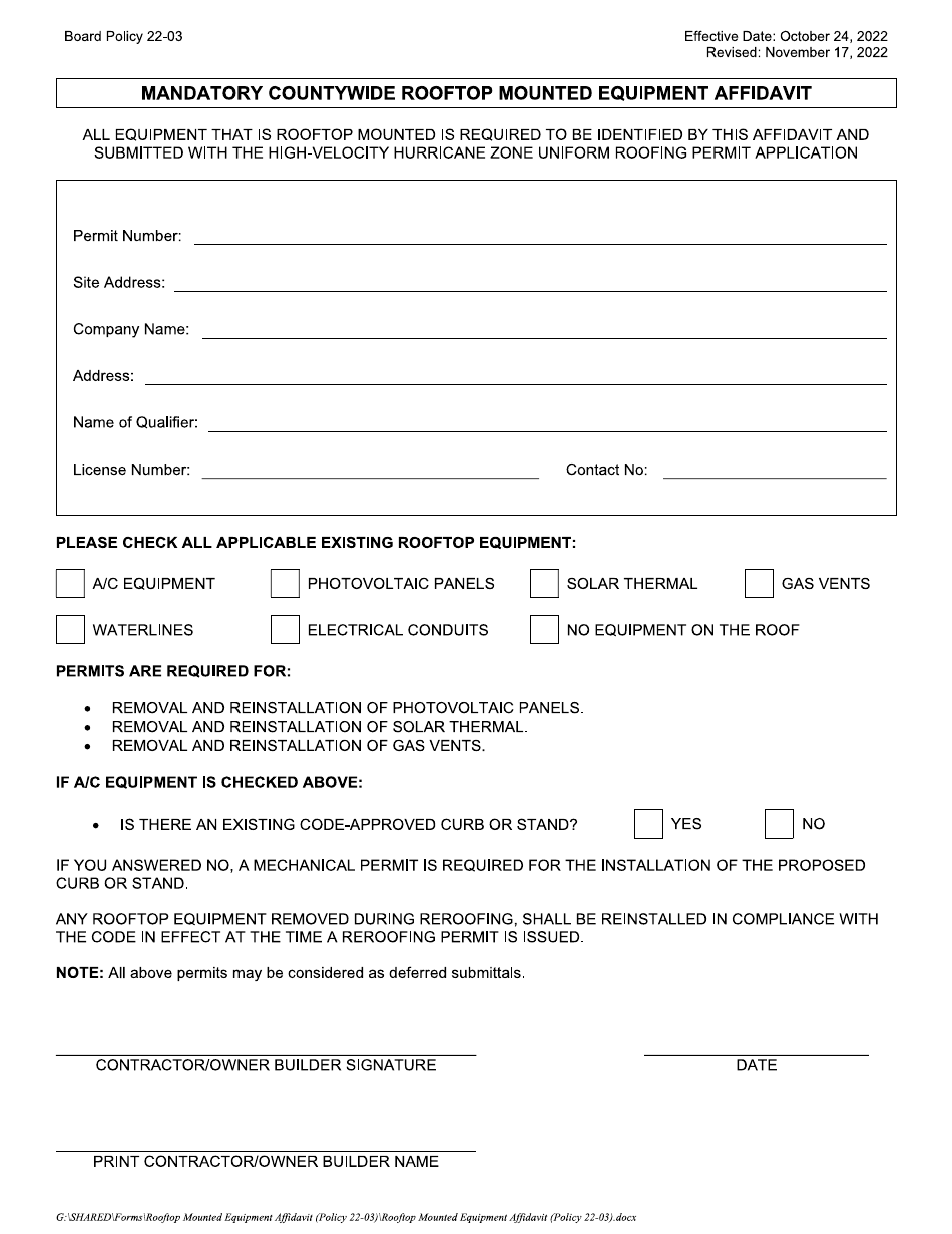 Roofing Application Packet - Broward County, Florida, Page 7