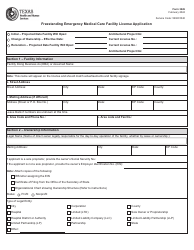 Document preview: Form 3226 Freestanding Emergency Medical Care Facility License Application - Texas