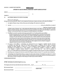 Document preview: Form OAG2024-3 Affidavit of Land or Mineral Ownership: Exempt Business or Trust - Oklahoma