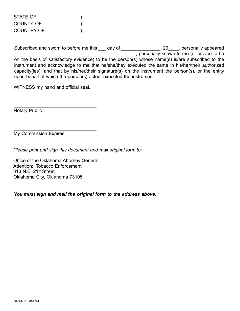Tobacco Directory Application - Oklahoma, Page 15