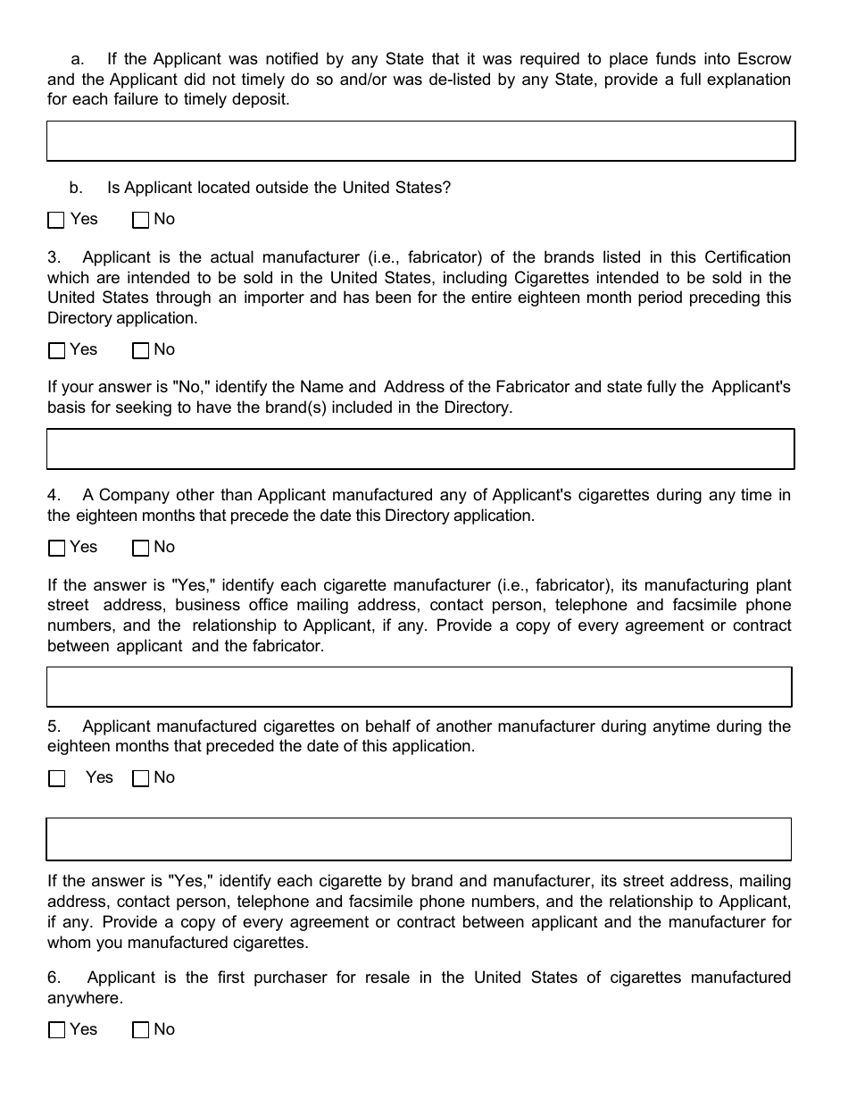 Tobacco Directory Application - Oklahoma, Page 2