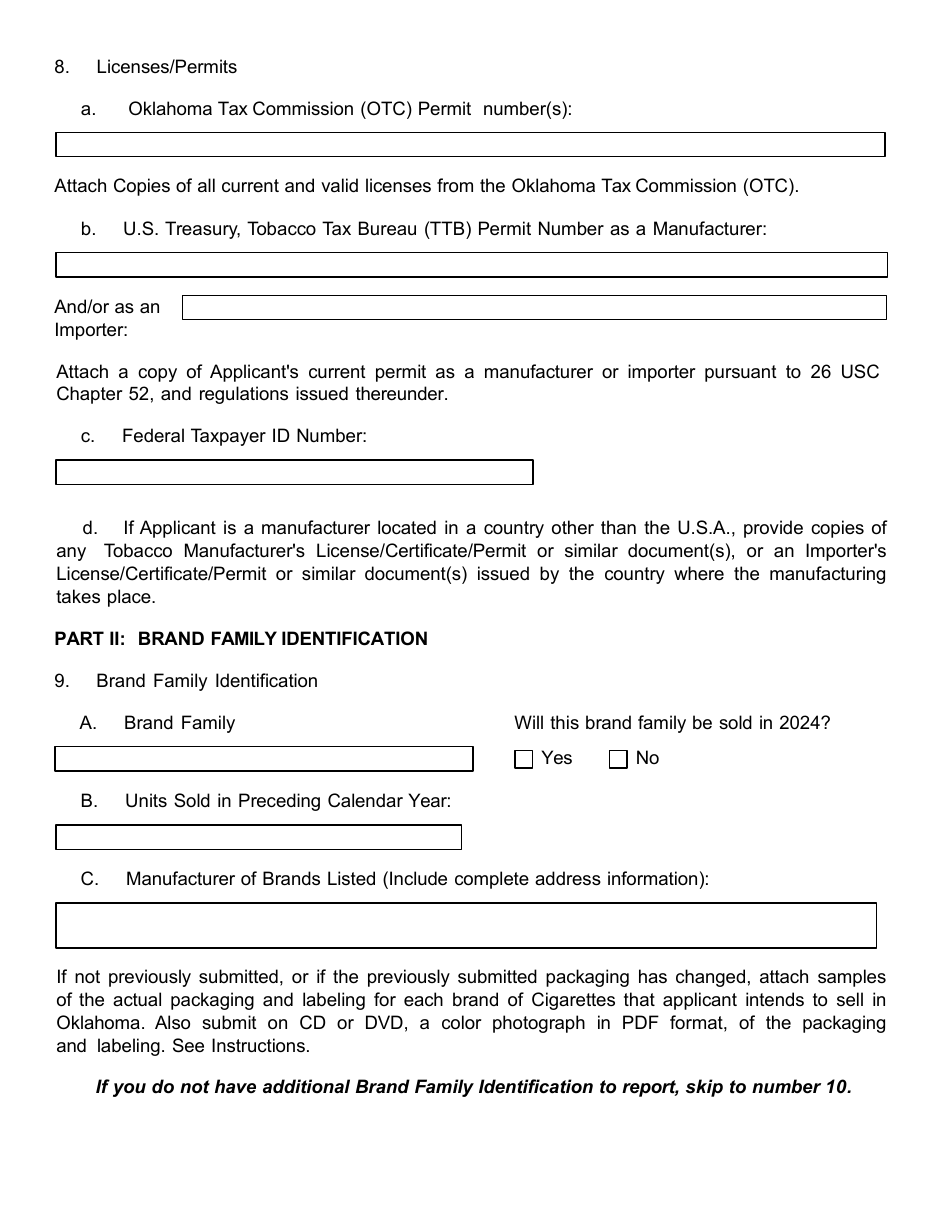 Tobacco Directory Application - Oklahoma, Page 4