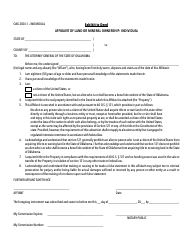 Document preview: Form OAG2024-1 Affidavit of Land or Mineral Ownership: Individual - Oklahoma