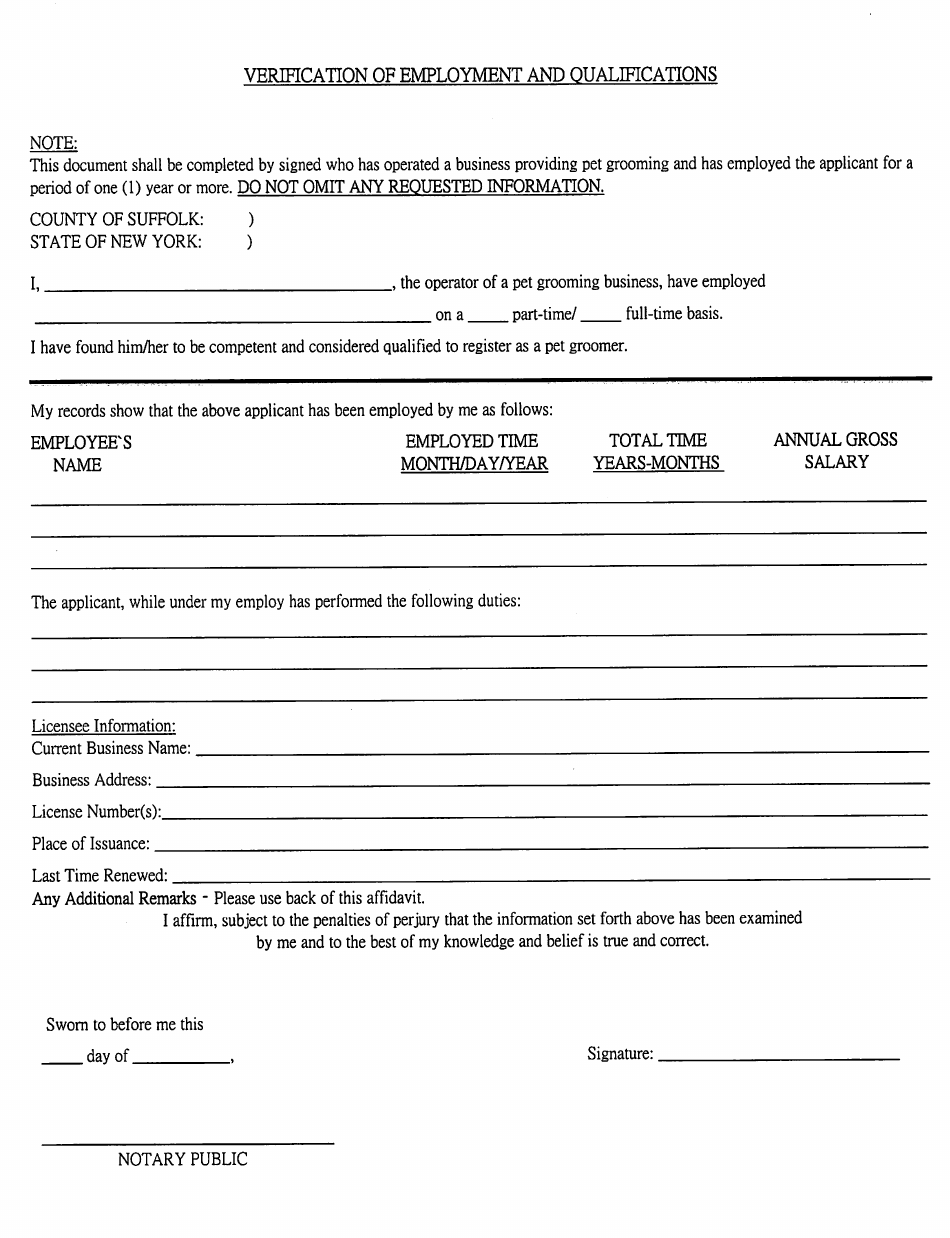 Form CA-L24 Pet Groomer Registration - Suffolk County, New York, Page 2