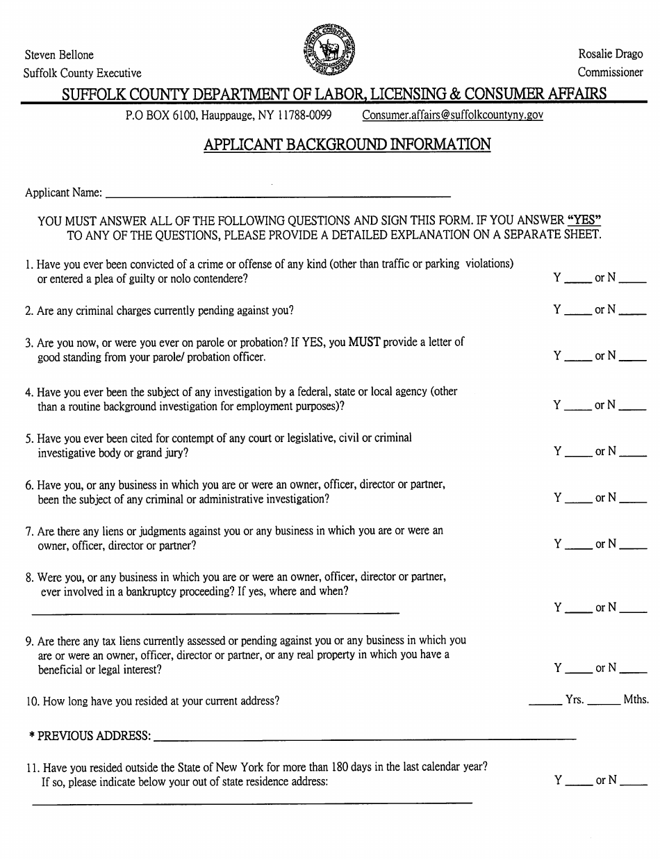 Form CA-L24 Pet Groomer Registration - Suffolk County, New York, Page 3