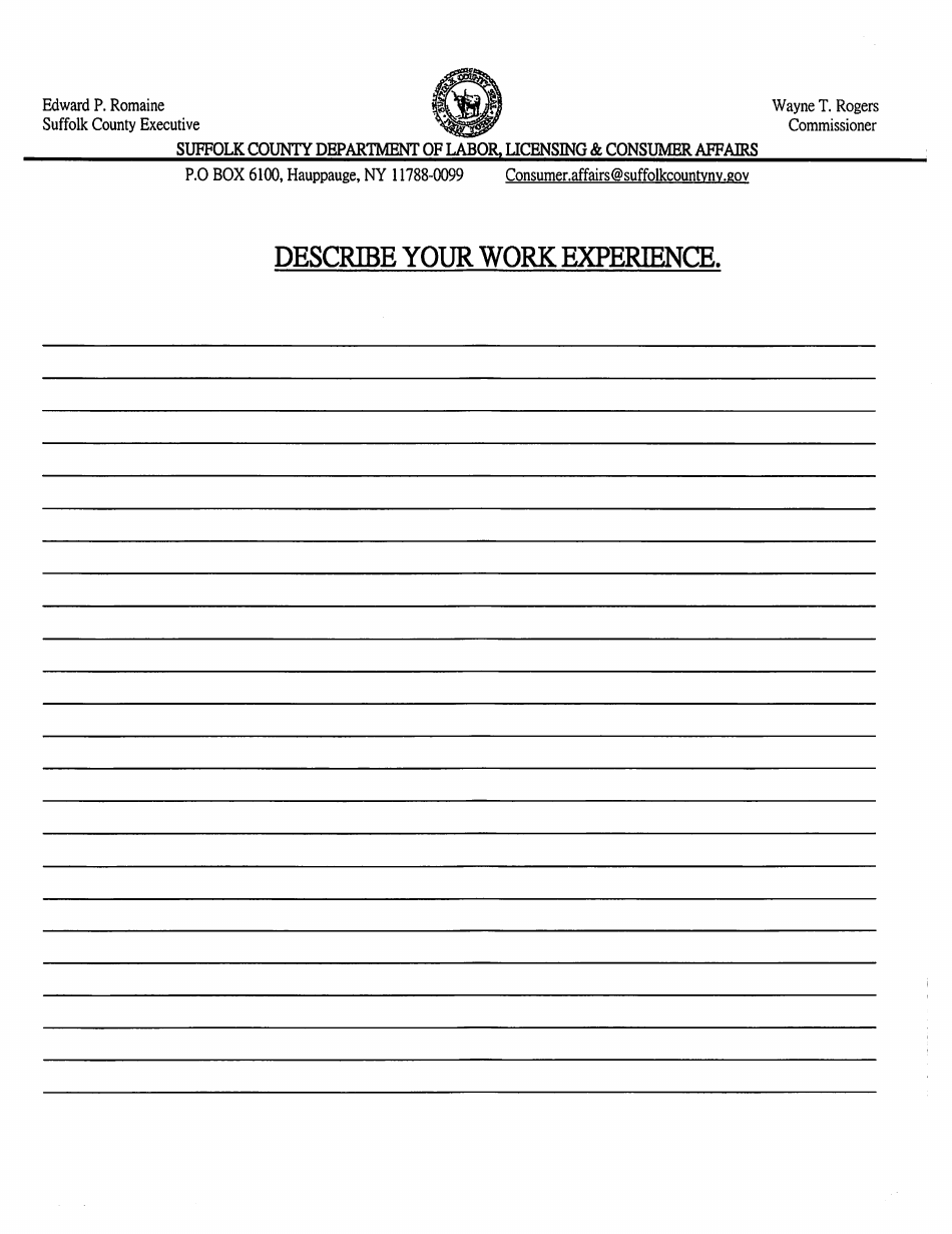 Form CA-L02 Application for Home Improvement License - Suffolk County, New York, Page 6