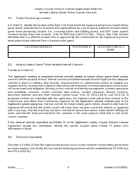 Lottery Courier Service License Application Rider for Instant Lottery Game Ticket Courier Services - New York, Page 4