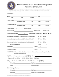 OSAI Form 001 Application of Employment - Oklahoma