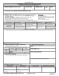 DHA Form 379 (AFMES Form 18) Forensic Toxicology Investigation