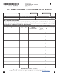 Document preview: Form DR1305E Gross Conservation Easement Credit Transfer Schedule - Colorado, 2023