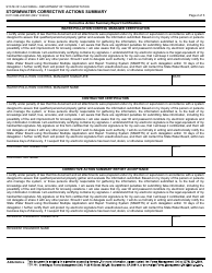 Form DOT CEM-2035SW Stormwater Corrective Actions Summary - California, Page 2