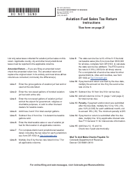 Document preview: Form DR1510 Aviation Fuel Sales Tax Return - Colorado