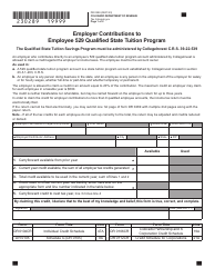 Form DR0289 Employer Contributions to Employee 529 Qualified State Tuition Program - Colorado