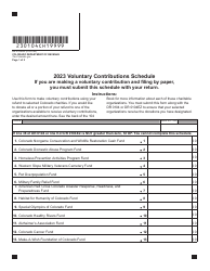 Document preview: Form DR0104CH Voluntary Contributions Schedule - Colorado, 2023